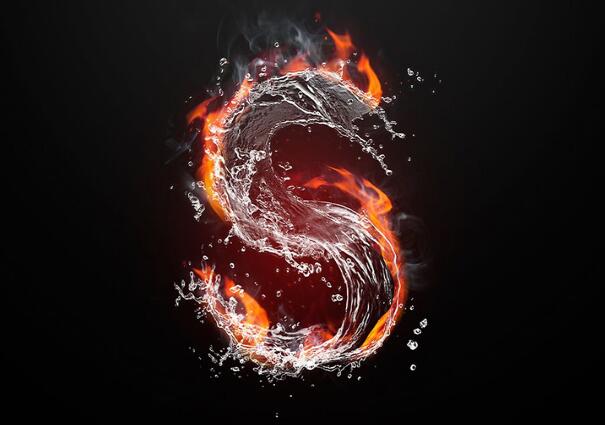 PS創(chuàng)意字體效果制作：水與